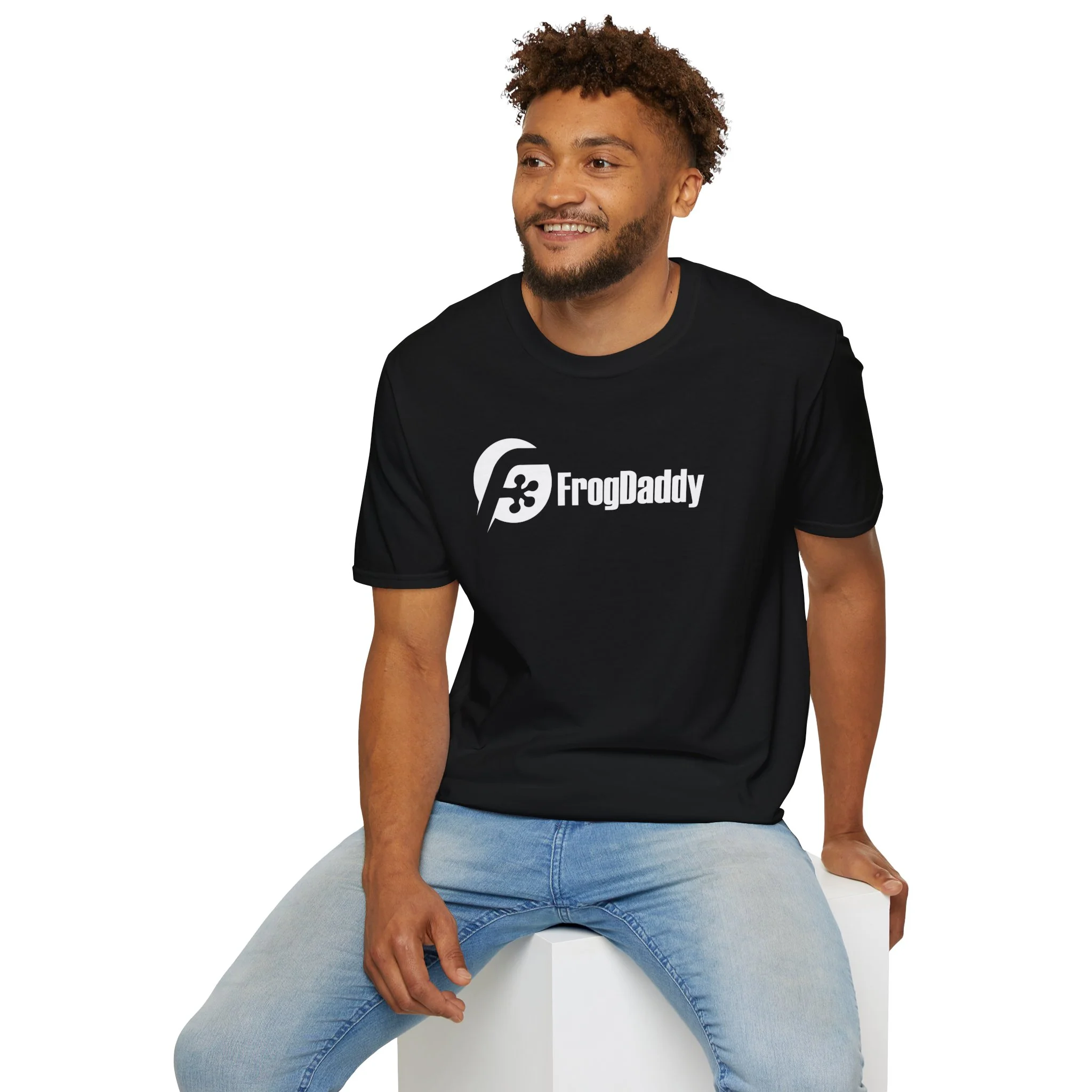 White Logo Unisex Softstyle T-Shirt - Image 14