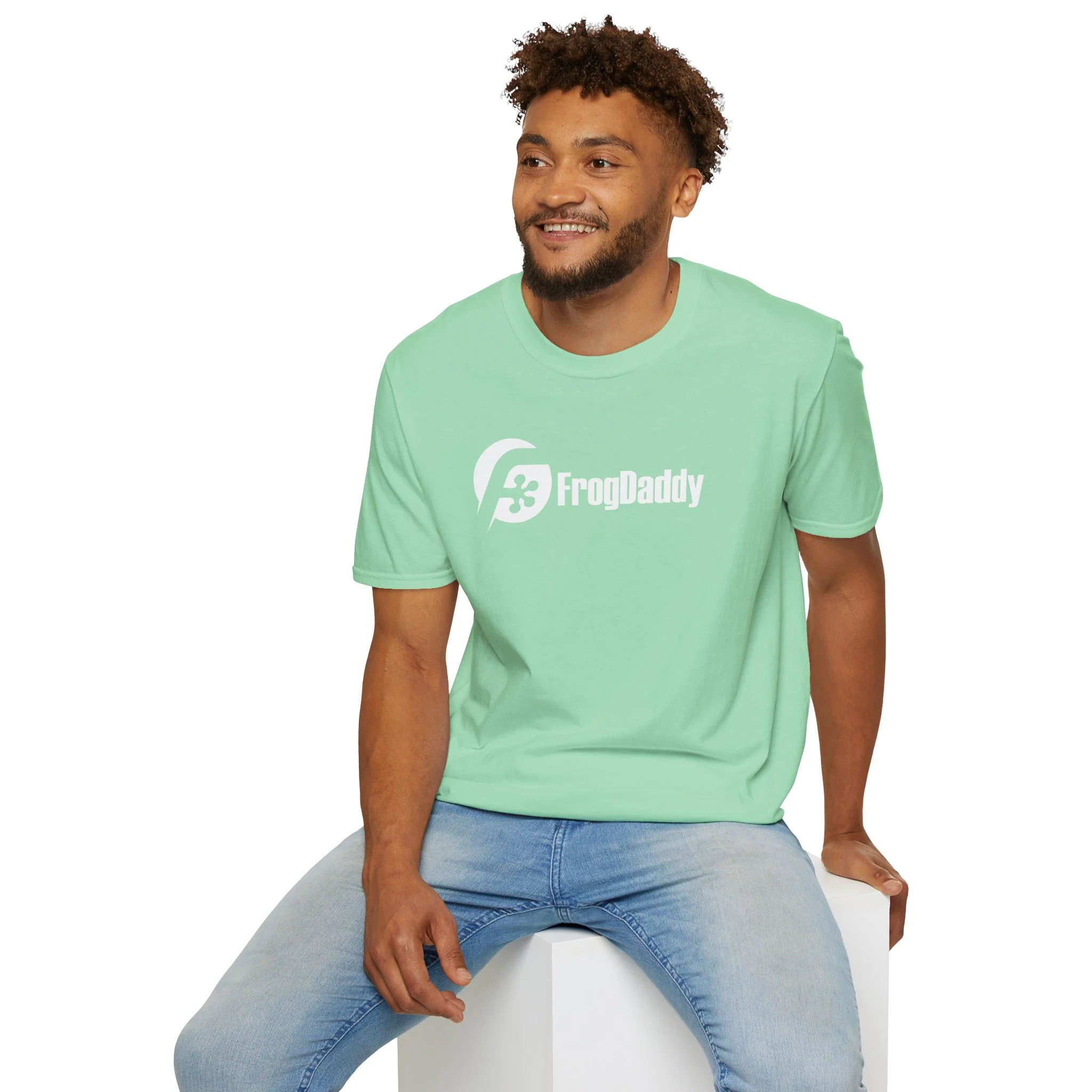 White Logo Unisex Softstyle T-Shirt - Image 24