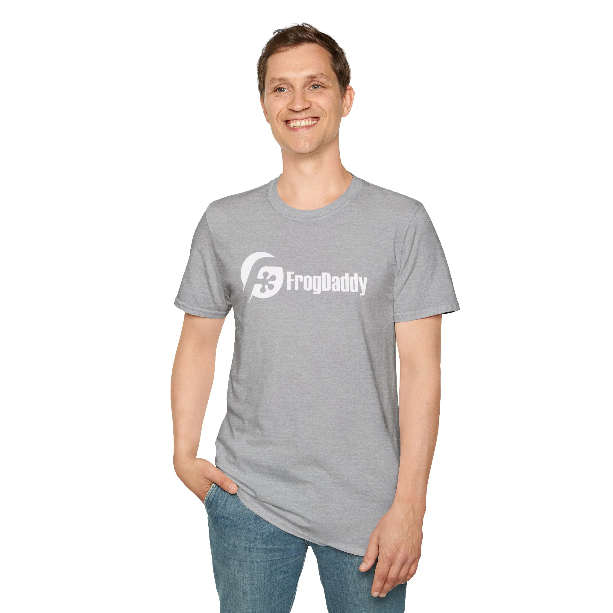 White Logo Unisex Softstyle T-Shirt - Image 55