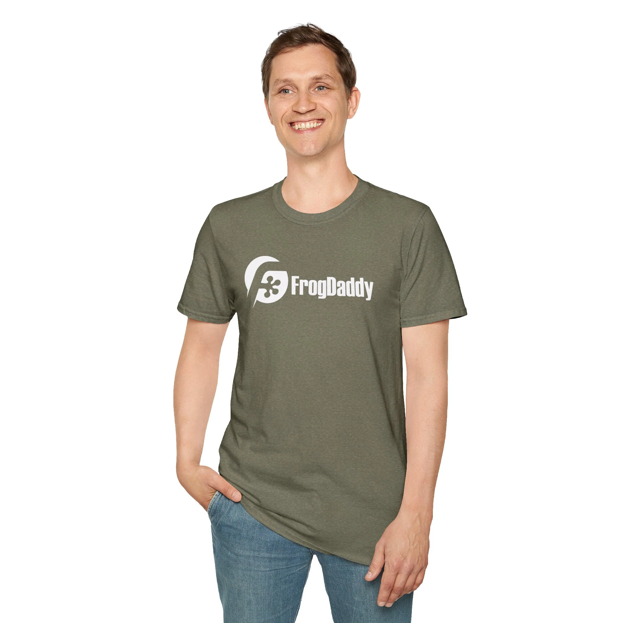 White Logo Unisex Softstyle T-Shirt - Image 57